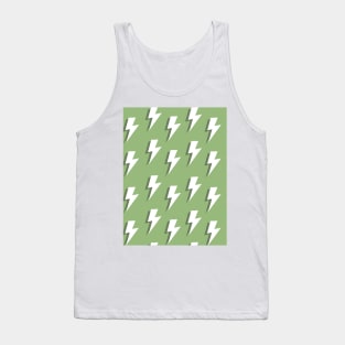 Sage and White Lightning Tank Top